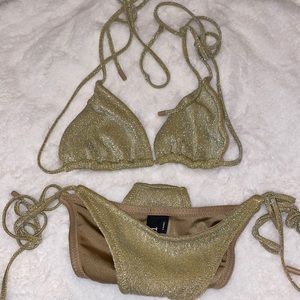 Women’s Triangl bikini in golf shimmer size small